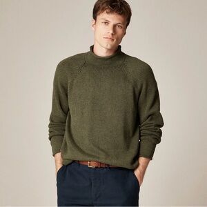 J. Crew Vintage Wool Oarsmen Roll Neck Sweater, Dark Green | Unisex Size Medium